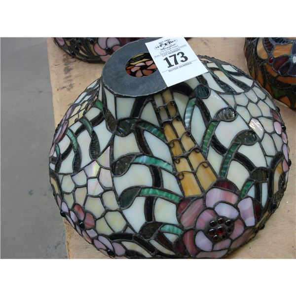 Leaded Glass Floral Lamp Shade