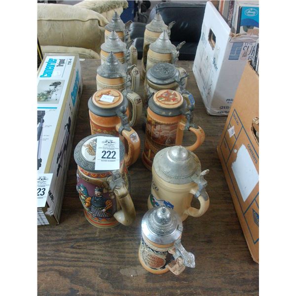 11-Collector Steins - 11  X $