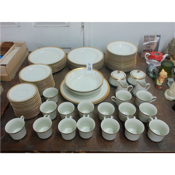 Mikasa Gold Rimmed Ivory China Set