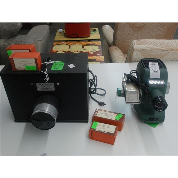 Postoscope, Vintage Projector w/Slides