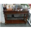 Image 1 : Mahogany 2 Drawer Hall Table w/Undershelf