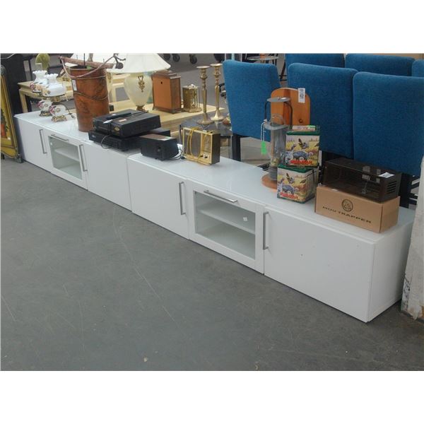 Contemporary White Consoles - Pair