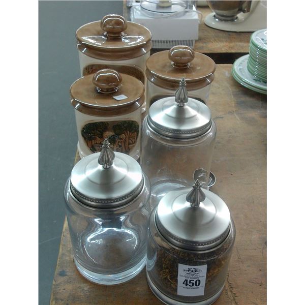 Glass/Painted Decanter Sets - 2