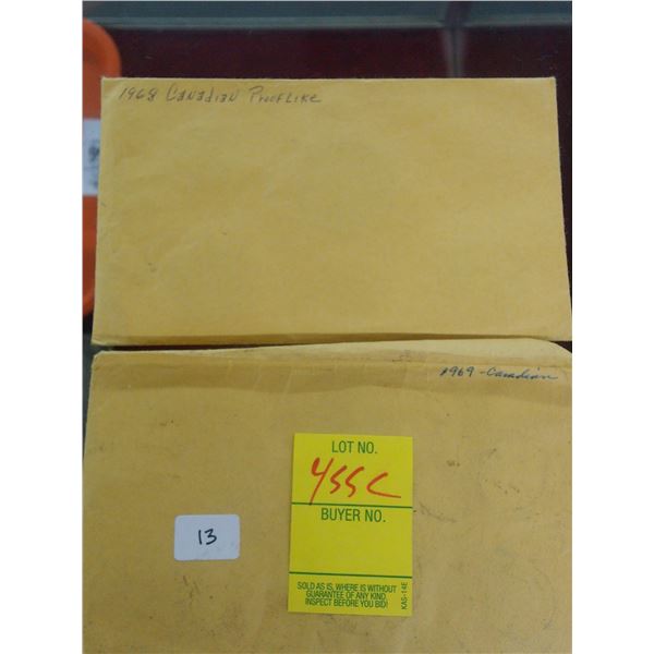 1968 Canadian Proof Set, 1969 Royal Canadian Uncirculated Set