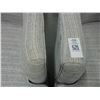 Image 2 : Haverty Grey Cloth Contemporary Wingback Chair w/Ottoman - Pair