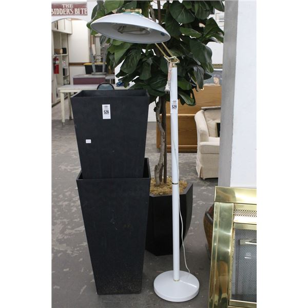 Contemporary White Swing Arm Reading Lamp