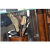 Image 3 : ITEMS FROM A SCHOLAR'S TABLE: BRUSH POT, BRUSHES, INK, WATER DROPPERS, ETC. (10 PCS)