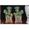 Image 2 : PAIR VINTAGE GLAZED CERAMIC FOO DOGS (PAIR)