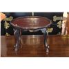 Image 3 : KOREAN LACQUER WOOD FOOTED TRAY TABLE (18")