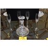 Image 1 : CHAMPAGNE FLUTES & CAPTAINS DECANTER (5 PCS) (DOES NOT INCLUDE TRAY)