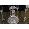 Image 2 : CHAMPAGNE FLUTES & CAPTAINS DECANTER (5 PCS) (DOES NOT INCLUDE TRAY)