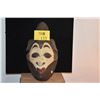 Image 1 : LARGE PUNU SPIRIT MASK, GABON WOOD W/WHITE FACE (10" X 17")