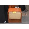 Image 1 : WOOD SIDE TABLE W/MAGAZINE HOLDER