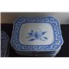 Image 2 : CHINESE BLUE & WHITE PLATES W/PEACH MOTIF (11 PCS)