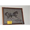 Image 1 : KOA FRAMED HORSE DRAWING; SIGNED ELENA LAMAR (21" X 17 1/4")