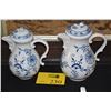Image 1 : MEISSEN COFFEE & TEA POTS, BLUE ONION PATTERN (2 PCS)