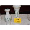 Image 1 : MEISSEN VASES, INDIAN GREEN PATTERN (2 PCS)