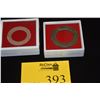 Image 2 : CHINESE SERPENTINE JADE FLAT RINGS W/BOXES (2 PCS)