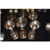 Image 2 : STERLING SILVER NAPKIN RINGS, STERLING COVERED MUSTARD JAR & WILKENS 835 CUPS (5) (491 GTW) (9 PCS)