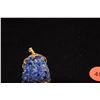 Image 3 : 14K CARVED LAPIS LAZULI PENDANT