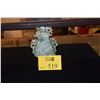 Image 1 : CHINESE JADEITE CARVED VASE  W/LID & FINE STAND (8")