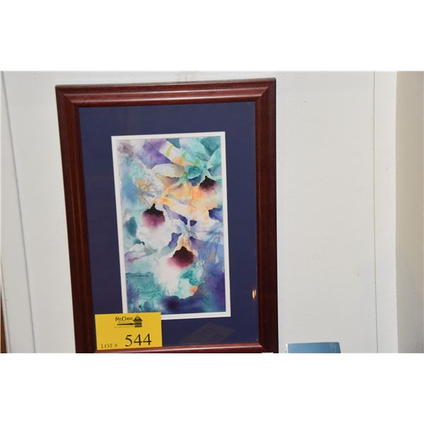 FRAMED WATERCOLOR; SIGNED (13" X 18 3/4")