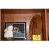 Image 1 : WALL ART & CERAMIC RABBIT (3 PCS)