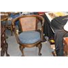 Image 2 : PAIR ARM CHAIRS W/UPHOLSTERED SEATS & CANE BACK (PAIR)