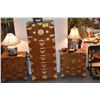 Image 1 : TANSU W/11 DRAWERS (22" X 52" X 16") & 2 NIGHT STANDS W/4 DRAWERS (22" X 24" X 14") (3 PCS)