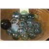 Image 2 : GLASS FISHING FLOATS; SIGNED (17 PCS) (DOES NOT INCLUDE BOWL)