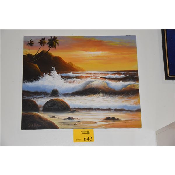 SEASCAPE; SIGNED SID BAKER