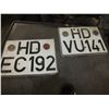 Image 1 : 2 European License Plates