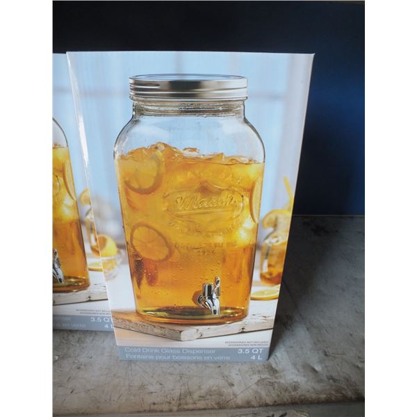 4 Liter Glass Cold Drink Beverage Dispenser