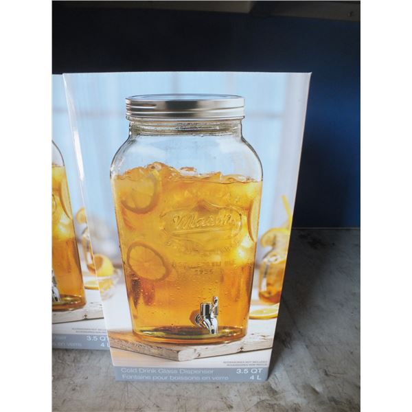 4 Liter Glass Cold Drink Beverage Dispenser