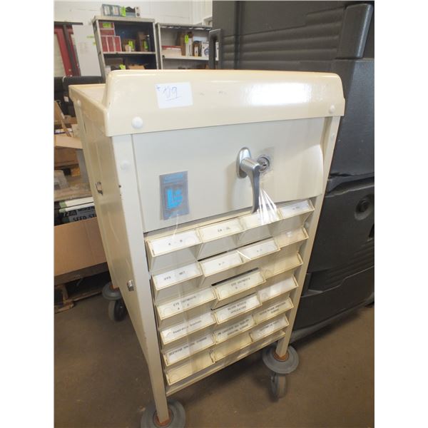 Medical Storage Cart On Wheels