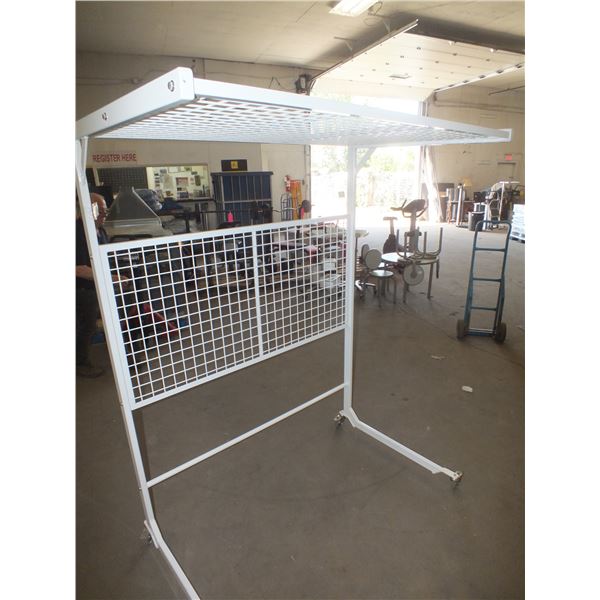Metal Canopy Kiosk On Wheels