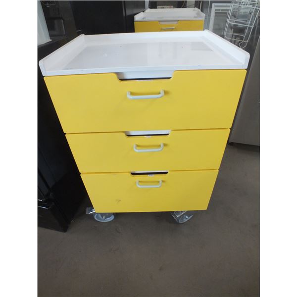 3 Drawer Cabinet On Wheels