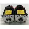 Image 1 : (2) Fanuc #A06B-0212-B100#0100 AC Servo Motors w/ #A860-2000-T321 Pulse Coders