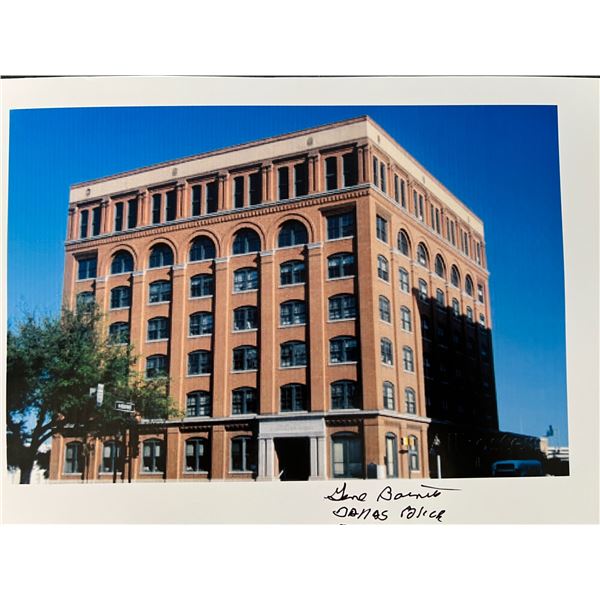 JFK Assassination Dallas Police Officer Gene Barnett signed photo