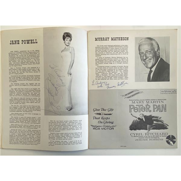 Peter Pan cast signed program