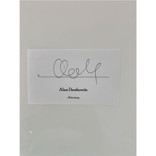 Dream Team Lawyer Alan Dershowitz original signature