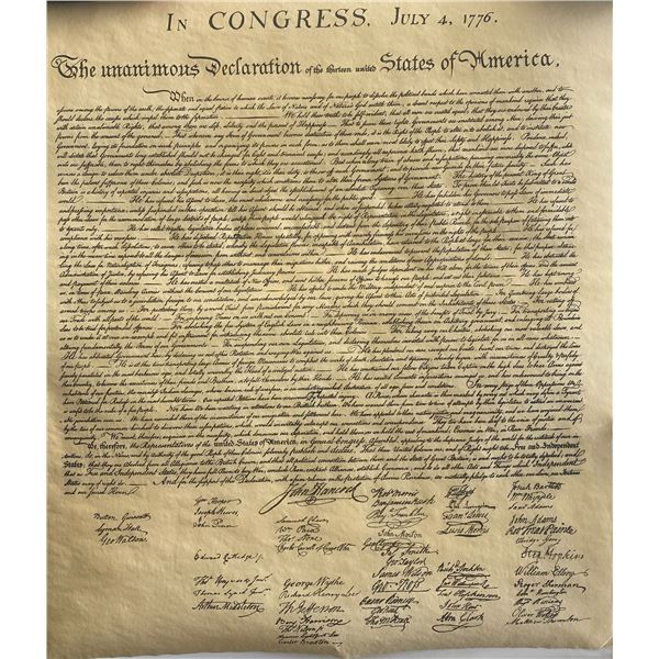 Declaration of Independence replica document