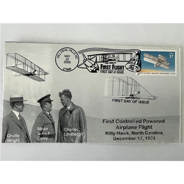 First Control Powered Airplane Flight commemorative FDC