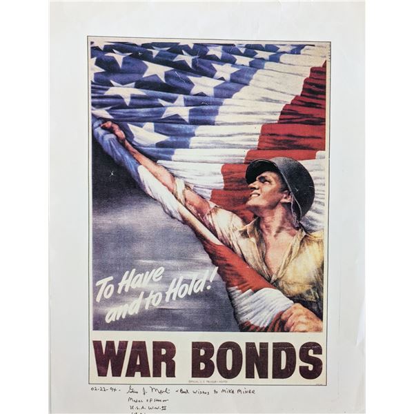 Medal Of Honor Winner Gino J Merli signed photo