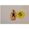 Image 1 : Baseball 1/10th gold pendent