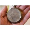 Image 3 : Large coin silver pocket watch+chain-steam railway