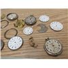 Image 3 : Antique time pieces with misc parts, porcelaine faces