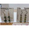 Image 2 : 3 pairs of gemstone jewellery by tysons- gold plated earrrings, length-1 inch