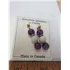 Image 3 : 3 pairs of gemstone jewellery by tysons- gold plated earrrings, length-1 inch