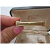 Image 3 : Vintage art deco gold plated cufflinks and tie clip set